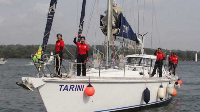 INSV Tarini returns after circumnavigating the globe