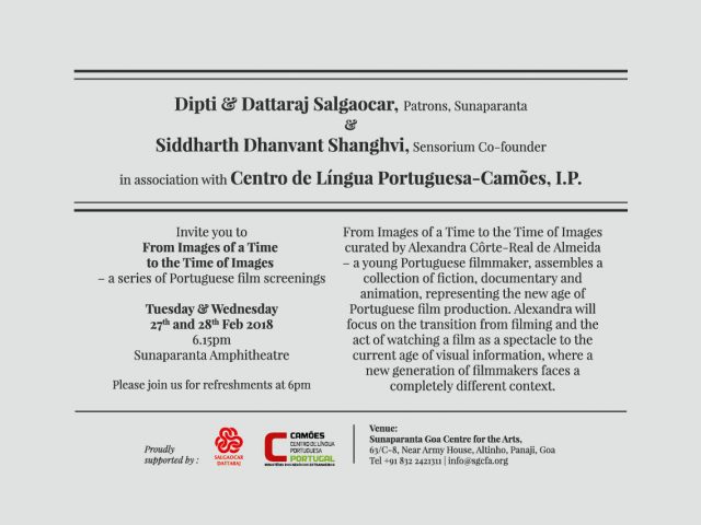 Portuguese film screenings at Sunaparanta (Sensorium 2018)