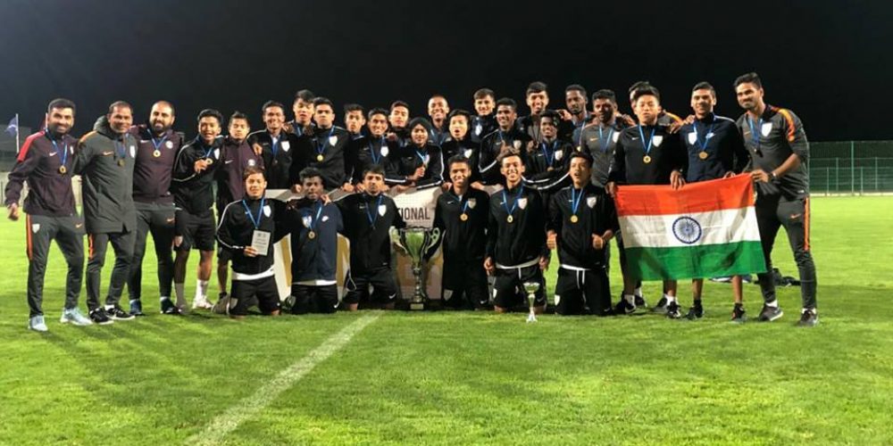 Indian U-16 football team wins the 4 Nation tournament, beats Tajikistan in final