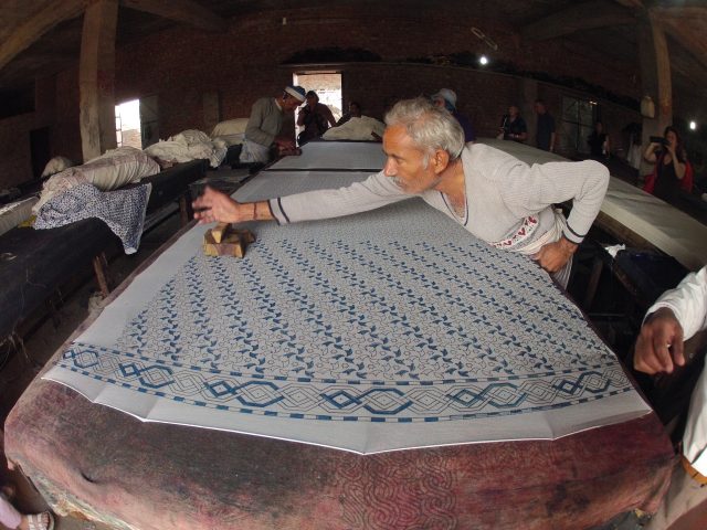 Lecture on Bagru hand block printing at MOG