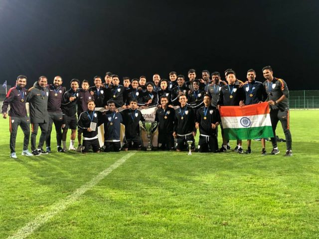 Indian U-16 football team wins the 4 Nation tournament, beats Tajikistan in final