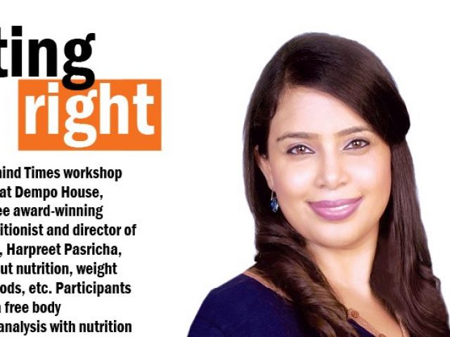 Learn how to eat right ~ Upcoming Session by Harpreet Pasricha